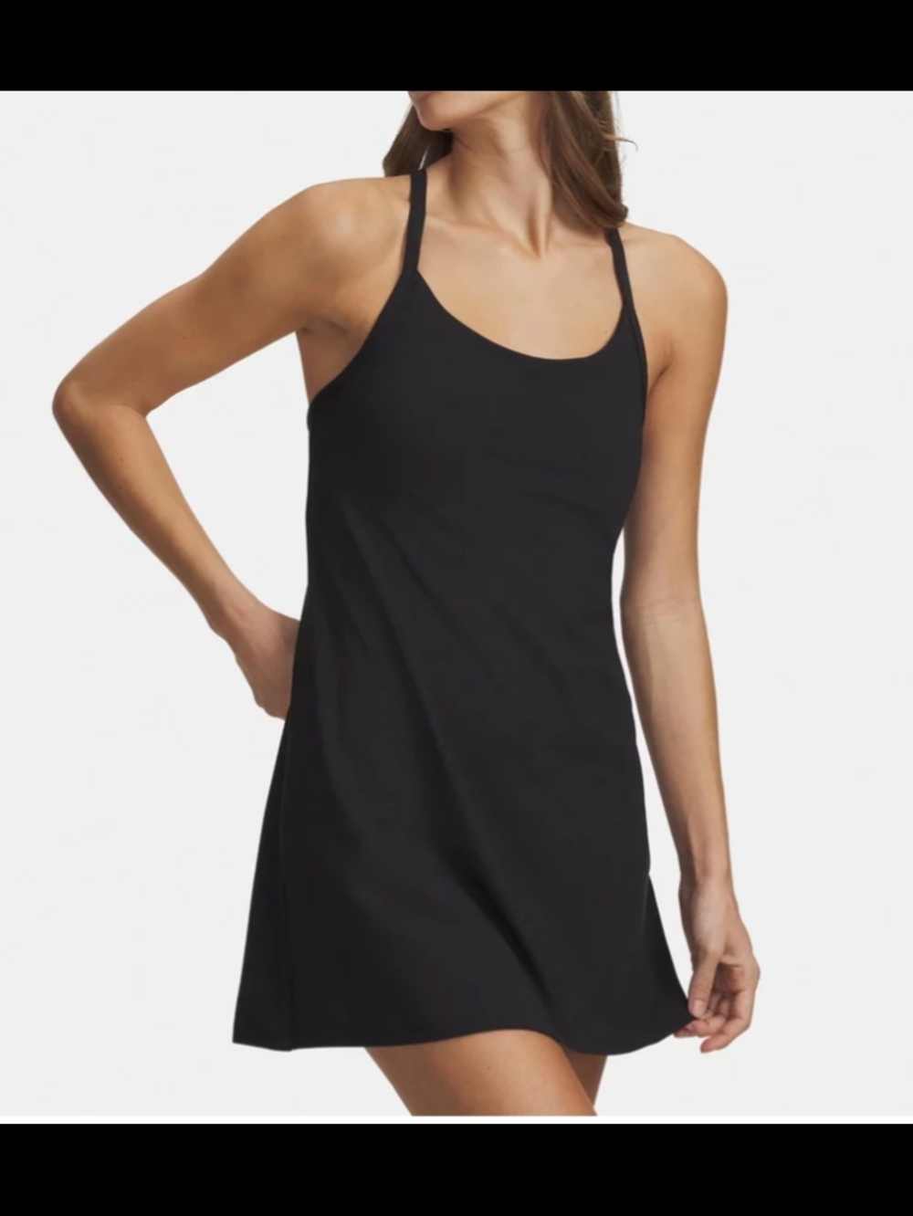 Hind Black Slim-Strap A-Line Mini Dress S NWT Tennis Pickleball